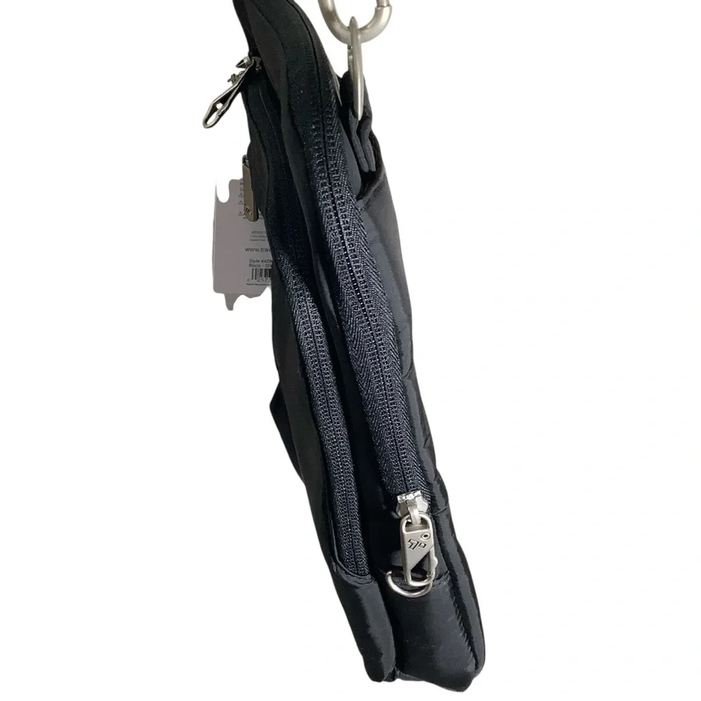 Travelin Black Crossbody Slim Bag